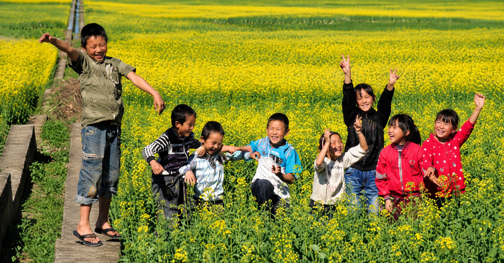 Children in a field